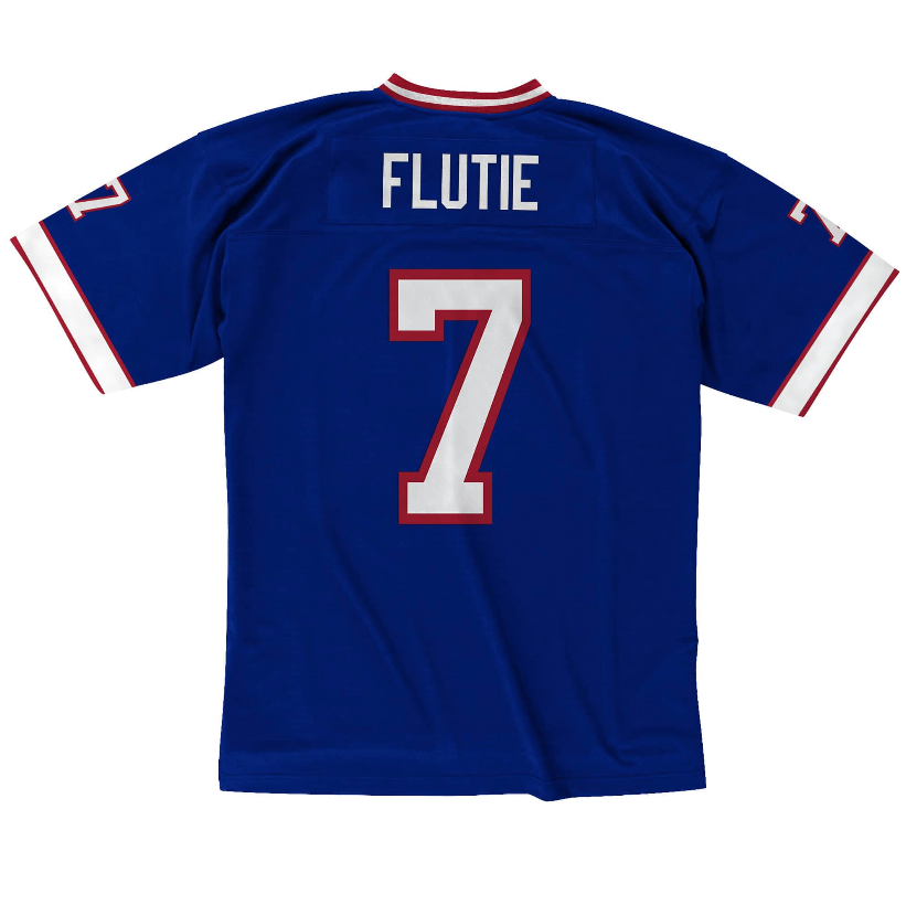 Mens Buffalo Bills Doug Flutie Mitchell & Ness Royal Blue Retired Player Vintage Jersey
