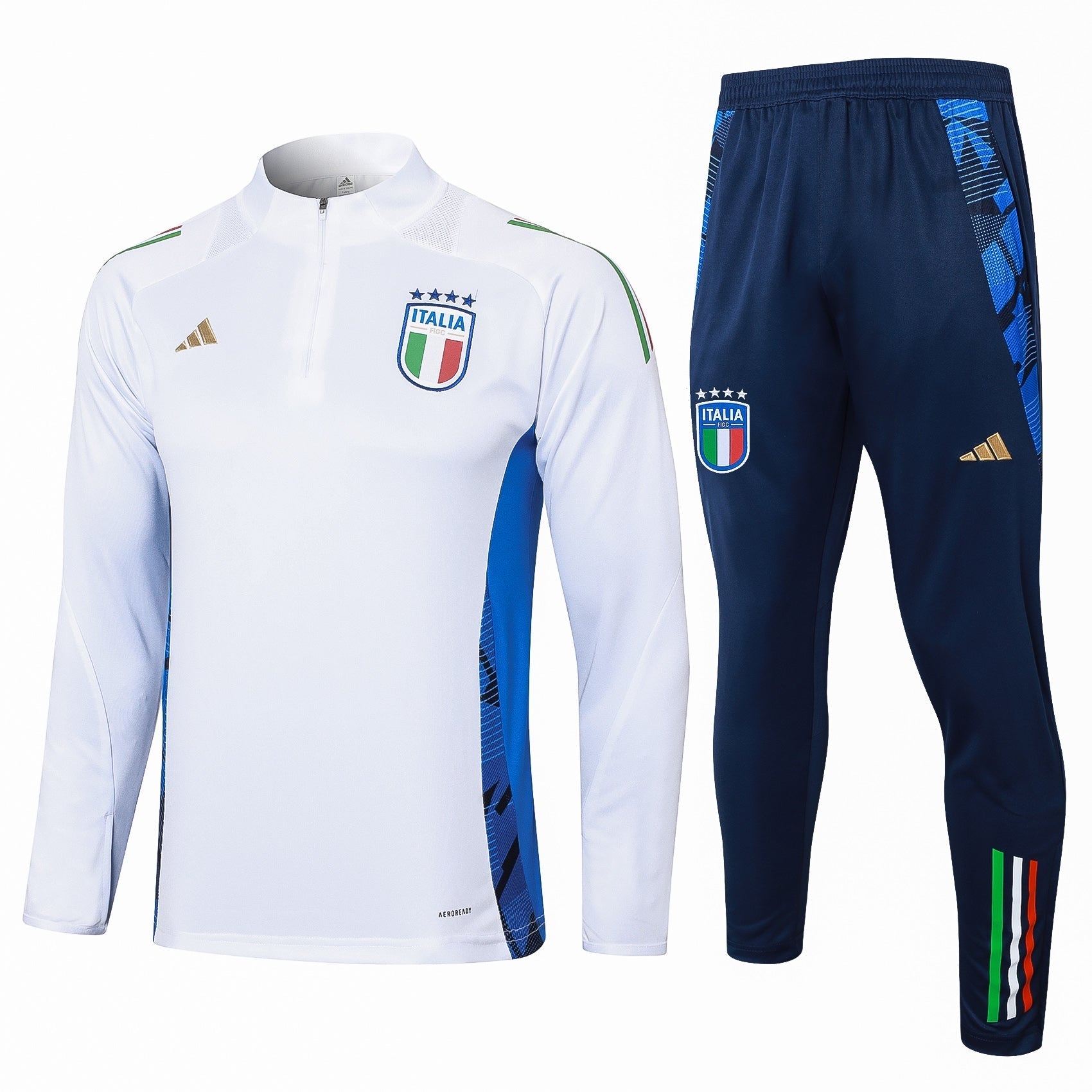 Italy 24-25 white half zip Tracksuit