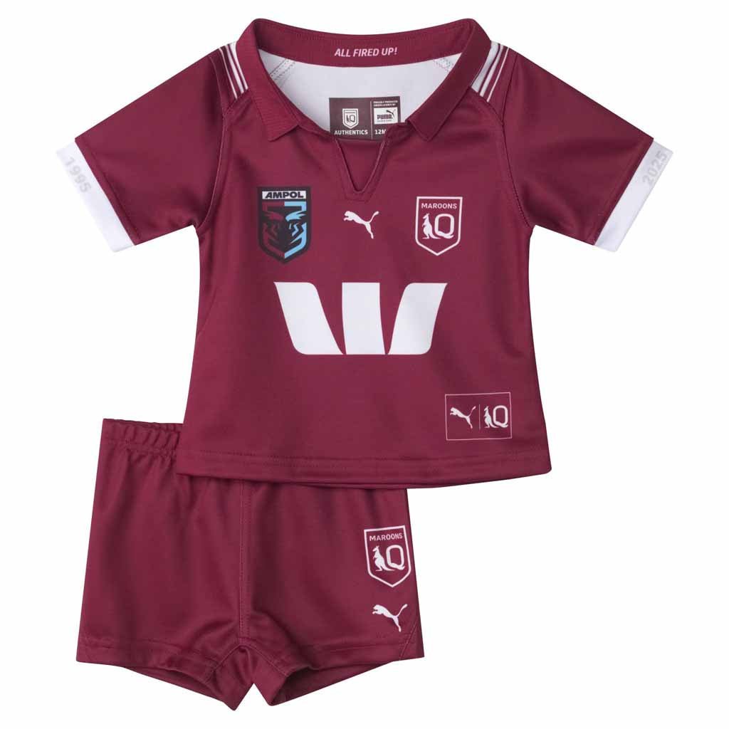 Queensland Maroons 2025 Replica Home Jersey Infant Set