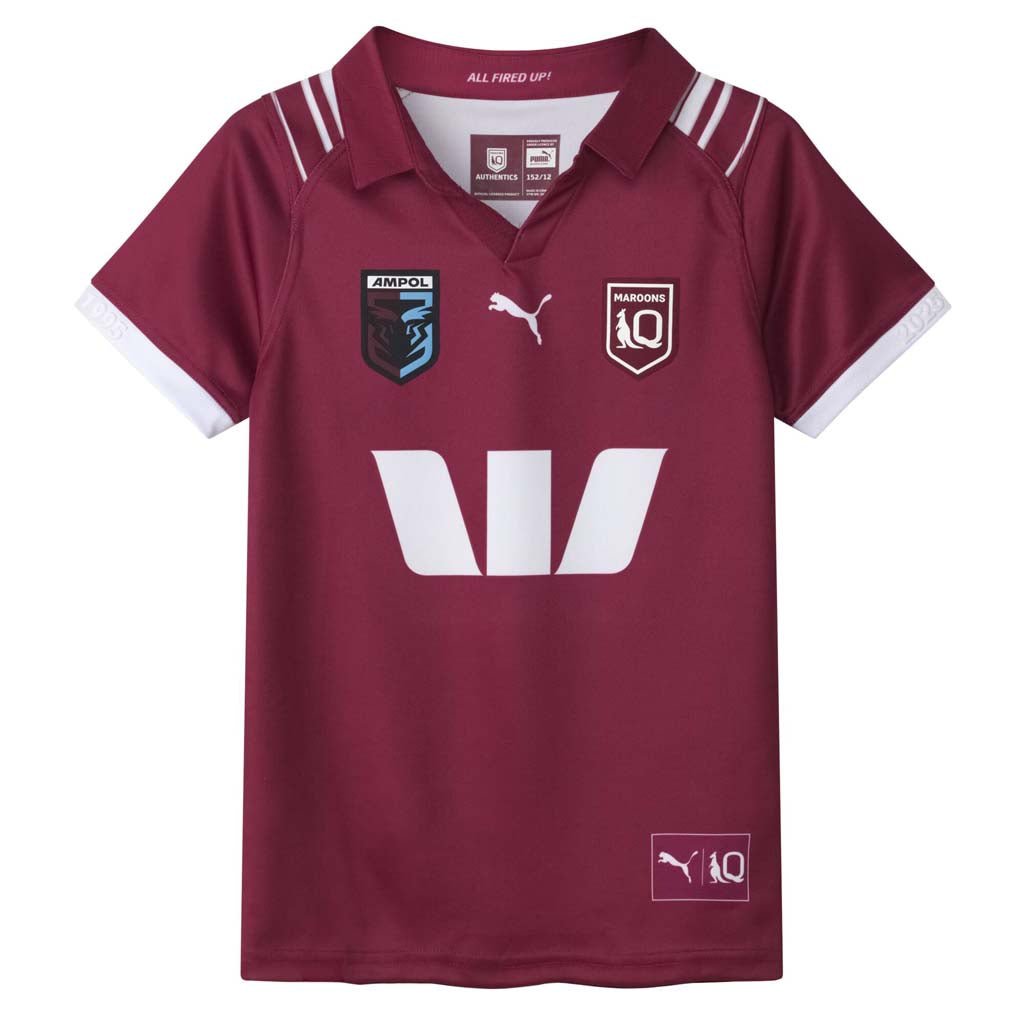 Queensland Maroons 2025 Replica Home Jersey Youth