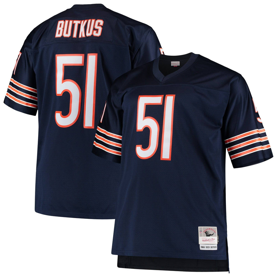 Mens Chicago Bears Dick Butkus Mitchell &amp; Ness Navy Blue 1966 Legacy Jersey