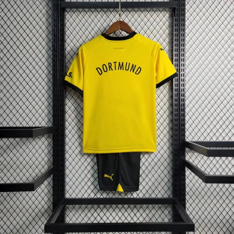 2023/2024  Kids Size Dortmund Home set ( jersey+Shorts )