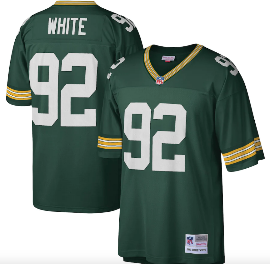 Reggie White Green Bay Packers 1996 Green Legacy Jersey By Mitchell & Ness