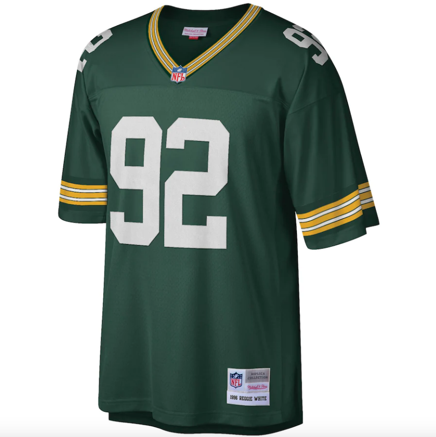 Reggie White Green Bay Packers 1996 Green Legacy Jersey By Mitchell & Ness
