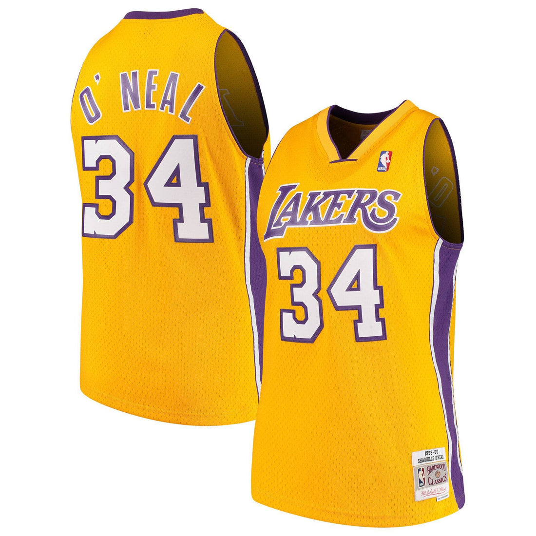 Men’s Shaquille O’Neal Los Angeles Lakers 1999-00 Gold Swingman Jersey By Mitchell &amp; Ness